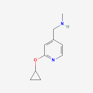 molecular formula C10H14N2O B12966883 1-(2-Cyclopropoxypyridin-4-yl)-N-methylmethanamine 