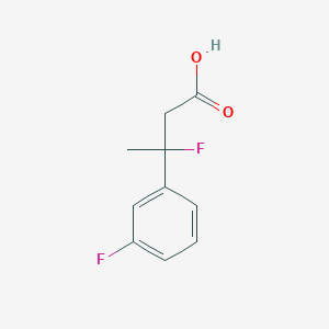 molecular formula C10H10F2O2 B12966891 3-Fluoro-3-(3-fluorophenyl)butanoic acid 