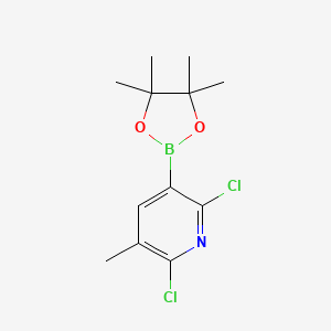 2,6-Dichloro-3-methyl-5-(4,4,5,5-tetramethyl-1,3,2-dioxaborolan-2-yl)pyridine