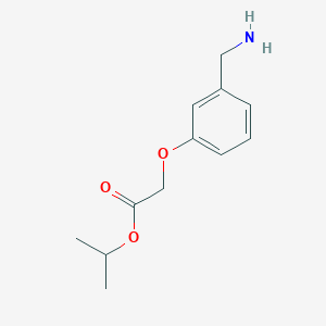 molecular formula C12H17NO3 B12966899 Isopropyl 2-(3-(aminomethyl)phenoxy)acetate 