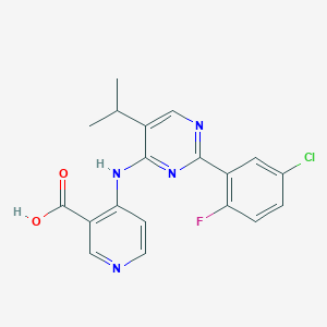 4-(2-(5-Chloro-2-fluorophenyl)-5-isopropylpyrimidin-4-ylamino)pyridine-3-carboxylic acid