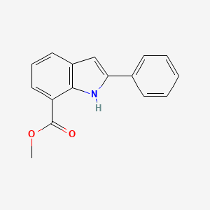 molecular formula C16H13NO2 B12966923 Methyl 2-phenyl-1H-indole-7-carboxylate 