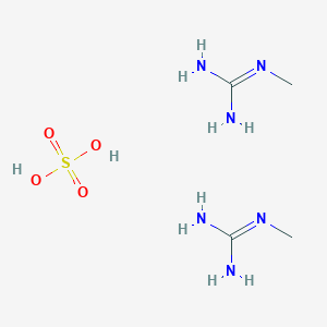 molecular formula C2H9N3O4S B1296694 Guanidine, methyl-, sulfate (2:1) CAS No. 598-12-9