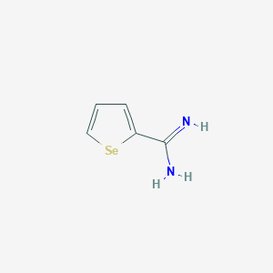 molecular formula C5H6N2Se B12966944 Selenophene-2-carboximidamide 