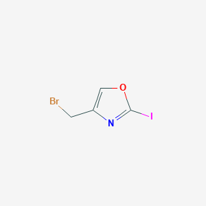 molecular formula C4H3BrINO B12966977 4-(Bromomethyl)-2-iodooxazole 