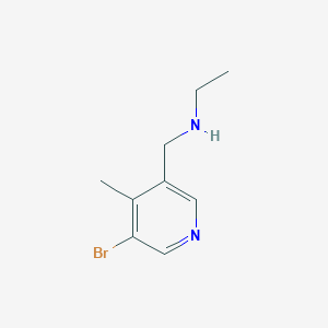 molecular formula C9H13BrN2 B12966993 N-((5-bromo-4-methylpyridin-3-yl)methyl)ethanamine 