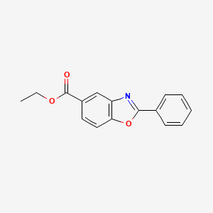 molecular formula C16H13NO3 B12967000 Ethyl 2-phenyl-1,3-benzoxazole-5-carboxylate 