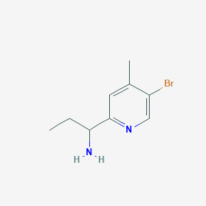 1-(5-Bromo-4-methylpyridin-2-yl)propan-1-amine