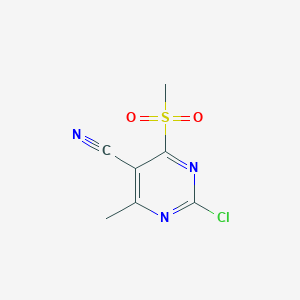 2-Chloro-4-methyl-6-(methylsulfonyl)pyrimidine-5-carbonitrile