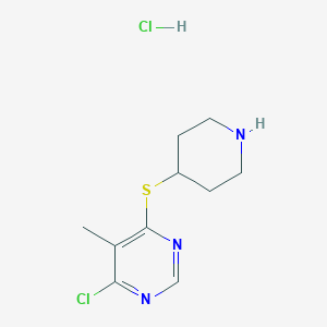 4-Chloro-5-methyl-6-(piperidin-4-ylthio)pyrimidine hydrochloride