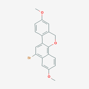 molecular formula C19H15BrO3 B12967096 12-Bromo-2,8-dimethoxy-6h-dibenzo[c,h]chromene 