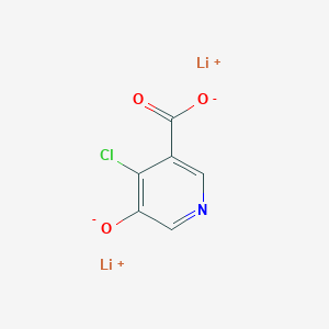 molecular formula C6H2ClLi2NO3 B12967129 Lithium 4-Chloro-5-oxidonicotinate 