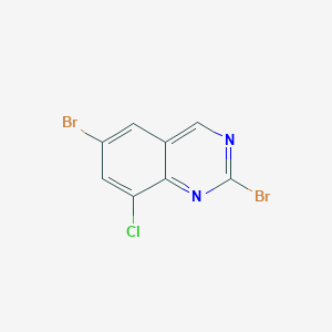 molecular formula C8H3Br2ClN2 B12967149 2,6-Dibromo-8-chloroquinazoline 