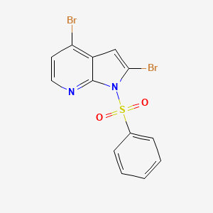 2,4-Dibromo-1-(phenylsulfonyl)-1H-pyrrolo[2,3-b]pyridine