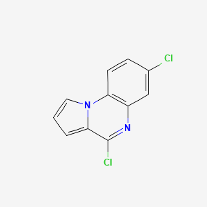 molecular formula C11H6Cl2N2 B12967159 Pyrrolo[1,2-a]quinoxaline, 4,7-dichloro- CAS No. 160657-03-4