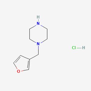 molecular formula C9H15ClN2O B12967228 1-(Furan-3-ylmethyl)piperazine hydrochloride 