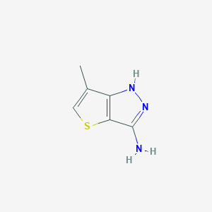 molecular formula C6H7N3S B12967269 6-Methyl-1H-thieno[3,2-c]pyrazol-3-amine 