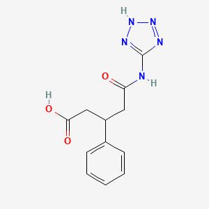 molecular formula C12H13N5O3 B1296738 3-Phenyl-4-(1H-tetrazol-5-ylcarbamoyl)-butyric acid CAS No. 428504-04-5