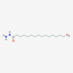 molecular formula C15H32N2O2 B1296747 15-Hydroxypentadecanehydrazide CAS No. 18270-60-5