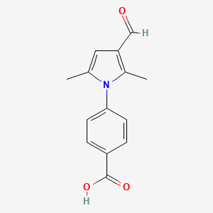 molecular formula C14H13NO3 B1296751 4-(3-甲酰-2,5-二甲基-1H-吡咯-1-基)苯甲酸 CAS No. 52034-38-5