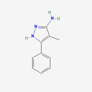 molecular formula C10H11N3 B1296768 4-甲基-5-苯基-2H-吡唑-3-胺 CAS No. 66367-67-7