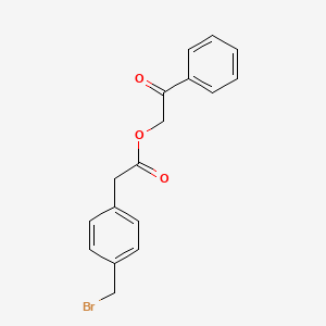 molecular formula C17H15BrO3 B1296777 2-Oxo-2-phenylethyl 2-(4-(bromomethyl)phenyl)acetate CAS No. 66270-97-1