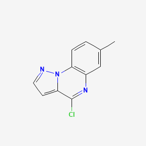 molecular formula C11H8ClN3 B12967878 4-Chloro-7-methylpyrazolo[1,5-a]quinoxaline 