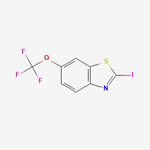 molecular formula C8H3F3INOS B12967975 2-Iodo-6-(trifluoromethoxy)benzo[d]thiazole 