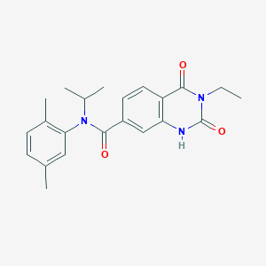 N-(2,5-Dimethylphenyl)-3-ethyl-N-isopropyl-2,4-dioxo-1,2,3,4-tetrahydroquinazoline-7-carboxamide