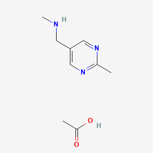 N-Methyl-1-(2-methylpyrimidin-5-yl)methanamine acetate