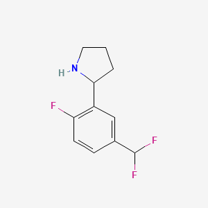 2-(5-(Difluoromethyl)-2-fluorophenyl)pyrrolidine