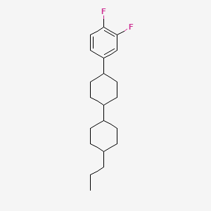 molecular formula C21H30F2 B1296926 反式、反式-4-(3,4-二氟苯基)-4'-丙基-1,1'-双(环己烷) CAS No. 82832-57-3