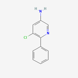 molecular formula C11H9ClN2 B12969298 5-Chloro-6-phenylpyridin-3-amine 