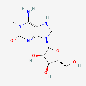 6-Amino-9-((2R,3R,4S,5R)-3,4-dihydroxy-5-(hydroxymethyl)tetrahydrofuran-2-yl)-1-methyl-1H-purine-2,8(7H,9H)-dione