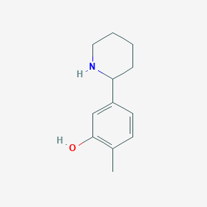 2-Methyl-5-(piperidin-2-yl)phenol