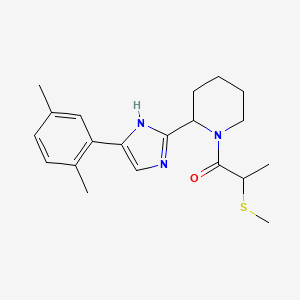 1-(2-(4-(2,5-Dimethylphenyl)-1H-imidazol-2-yl)piperidin-1-yl)-2-(methylthio)propan-1-one