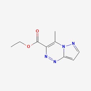 molecular formula C9H10N4O2 B1296960 4-甲基吡唑并[5,1-c][1,2,4]三嗪-3-羧酸乙酯 CAS No. 6726-54-1