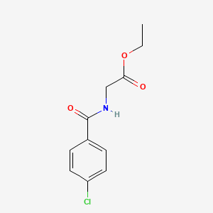 molecular formula C11H12ClNO3 B1296991 Ethyl 2-[(4-chlorobenzoyl)amino]acetate CAS No. 39735-52-9