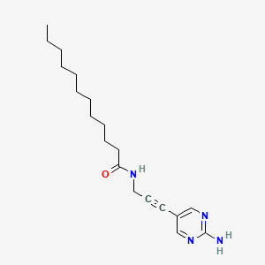 N-(3-(2-Aminopyrimidin-5-yl)prop-2-yn-1-yl)dodecanamide