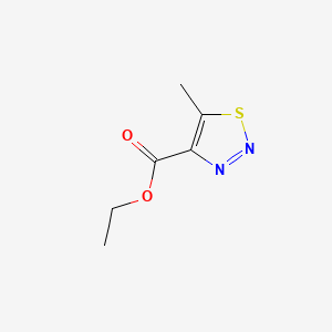 molecular formula C6H8N2O2S B1297014 Ethyl 5-methyl-1,2,3-thiadiazole-4-carboxylate CAS No. 29682-53-9