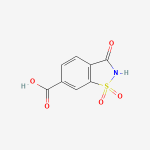 B1297030 3-Oxo-2,3-dihydrobenzo[d]isothiazole-6-carboxylic acid 1,1-dioxide CAS No. 90779-46-7