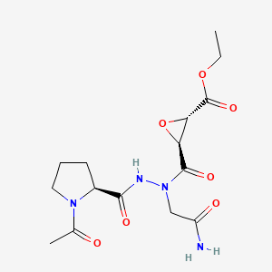 (2S,3S)-Ethyl 3-(2-((S)-1-acetylpyrrolidine-2-carbonyl)-1-(2-amino-2-oxoethyl)hydrazinecarbonyl)oxirane-2-carboxylate