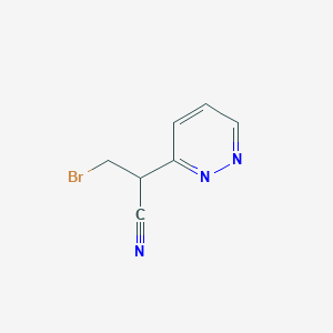 3-Bromo-2-(pyridazin-3-yl)propanenitrile