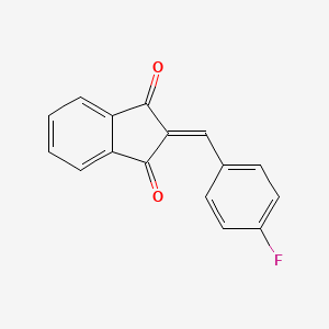 molecular formula C16H9FO2 B1297062 1H-茚满-1,3(2H)-二酮，2-[(4-氟苯基)亚甲基]- CAS No. 16210-64-3