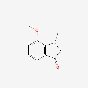 molecular formula C11H12O2 B12970627 4-Methoxy-3-methyl-2,3-dihydro-1h-inden-1-one 