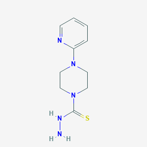 molecular formula C10H15N5S B12970645 4-(Pyridin-2-yl)piperazine-1-carbothiohydrazide 