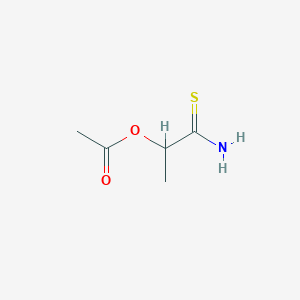 molecular formula C5H9NO2S B12970650 1-Amino-1-thioxopropan-2-yl acetate 