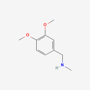 molecular formula C10H15NO2 B1297069 (3,4-二甲氧基苄基)甲胺 CAS No. 63-64-9