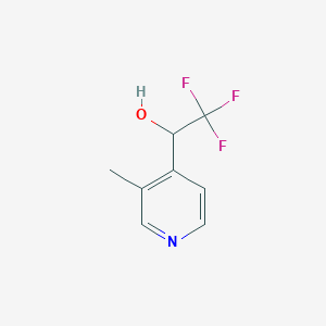 molecular formula C8H8F3NO B12970723 2,2,2-Trifluoro-1-(3-methylpyridin-4-yl)ethanol 