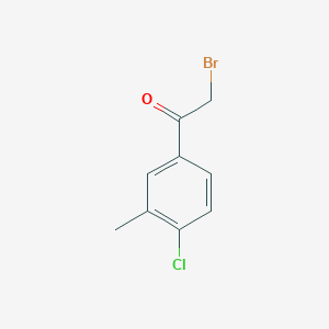 molecular formula C9H8BrClO B1297077 2-溴-1-(4-氯-3-甲基苯基)乙酮 CAS No. 205178-80-9